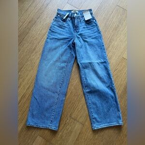 NEW Madewell Petite Perfect Vintage Wide Leg Jean Heathcote Wash (Size 23P)